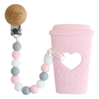 Coffee Silicone Teether - Discontinued Design - Glitter & Spice