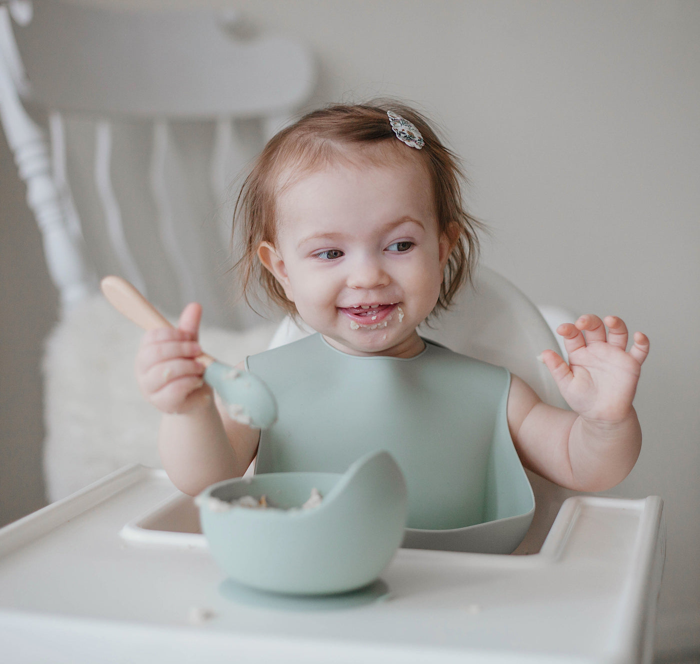 SILICONE BOWL + SPOON SET - Glitter & Spice