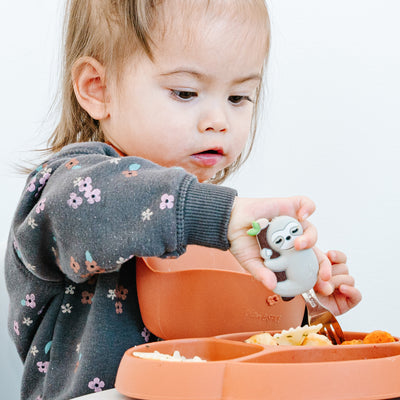 LEARN TO EAT FORK AND SPOON SET - SLOTH