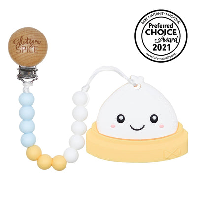 Dim Sum Bao Silicone Teether - Glitter & Spice Canada