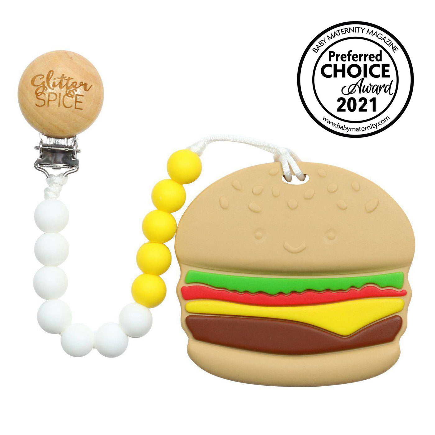 Burger Silicone Teether - Glitter & Spice