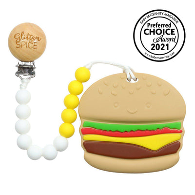 Burger Silicone Teether - Glitter & Spice