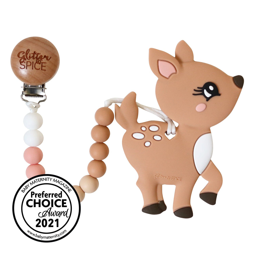 Deer Silicone Teether Glitter Spice