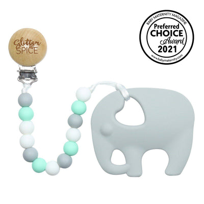 Elephant Silicone Teether - Glitter & Spice