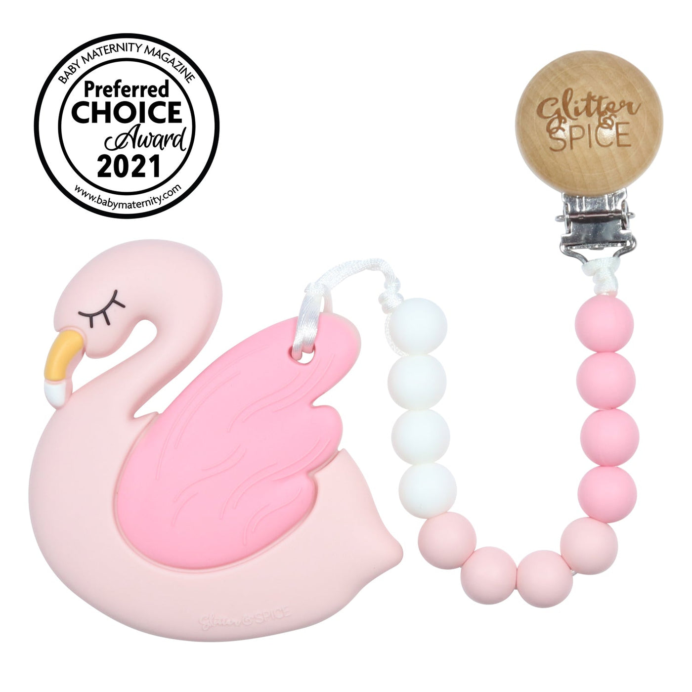 Flamingo Silicone Teether - Glitter & Spice