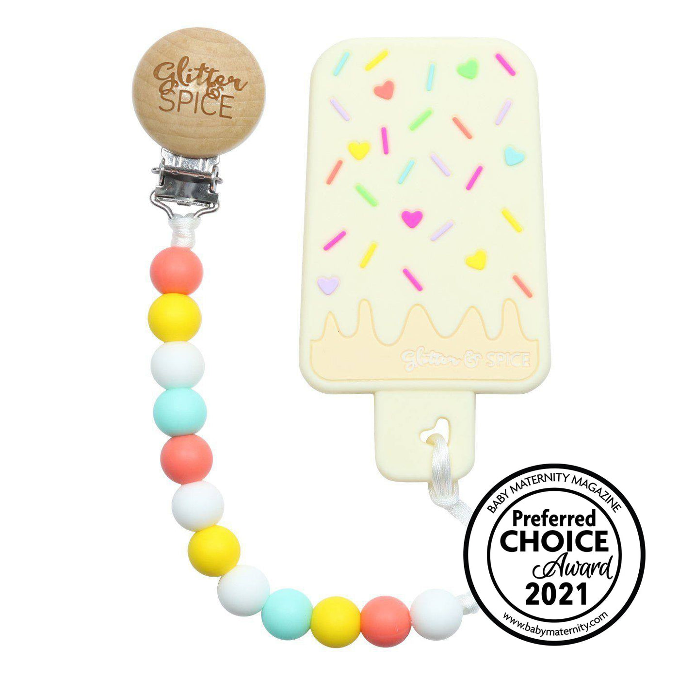 Ice Cream Bar Silicone Teether - Glitter & Spice