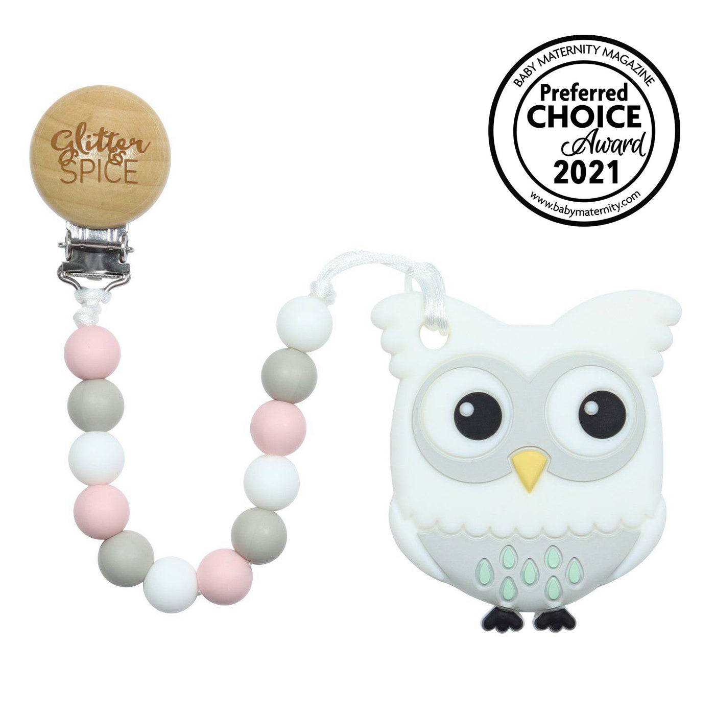 Owl Silicone Teether - Glitter & Spice