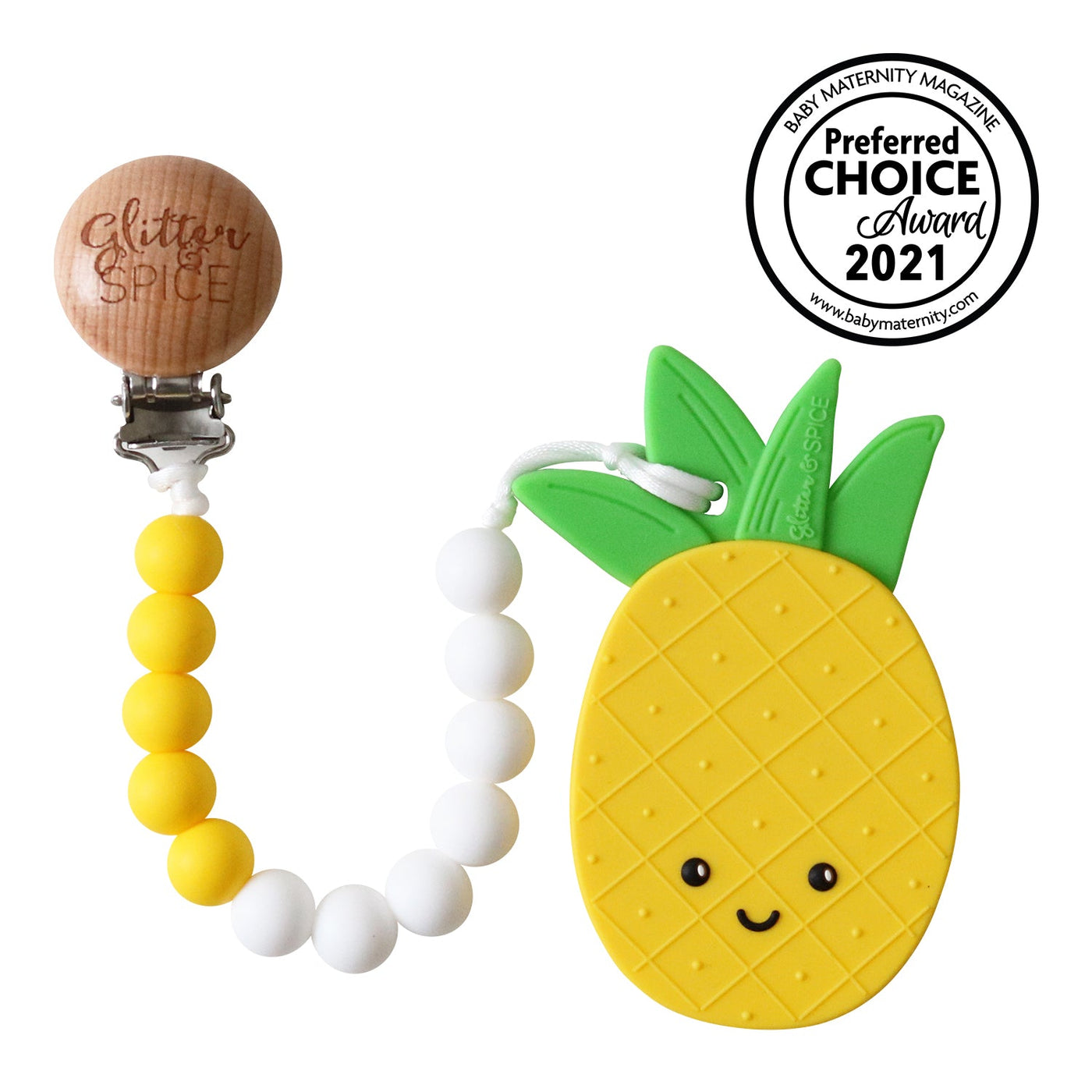 Pineapple Silicone Teether - Glitter & Spice