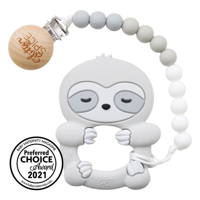 Sloth Silicone Teether - Glitter & Spice