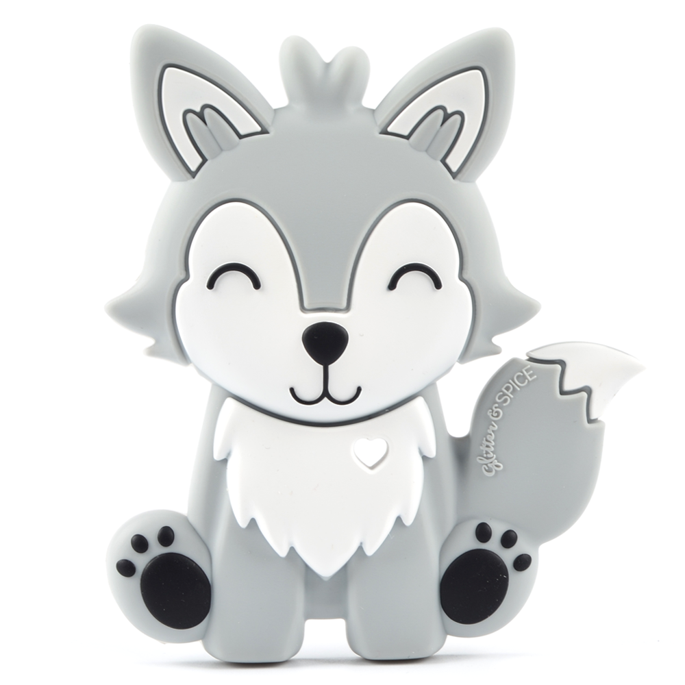 Wolf Pup Silicone Teether - Glitter & Spice