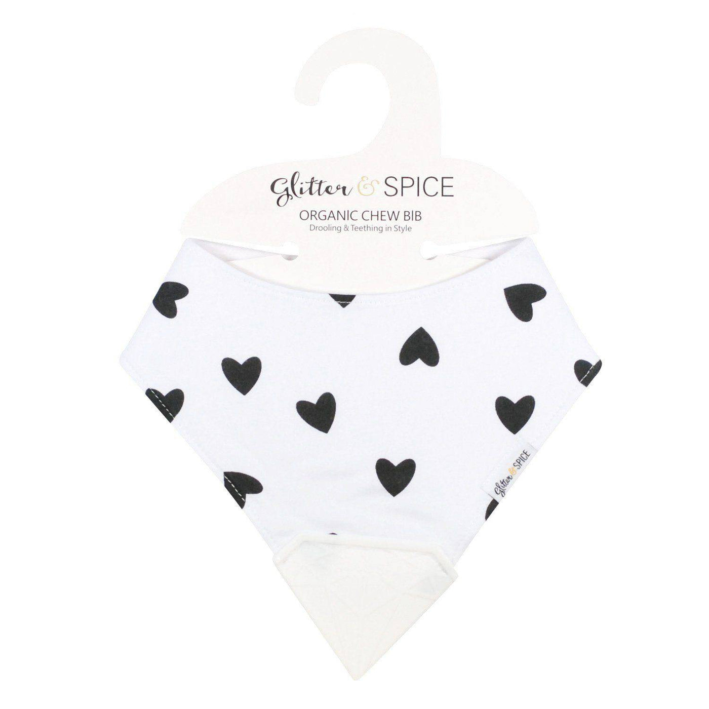 Organic Chew Bib - J'adore - Glitter & Spice