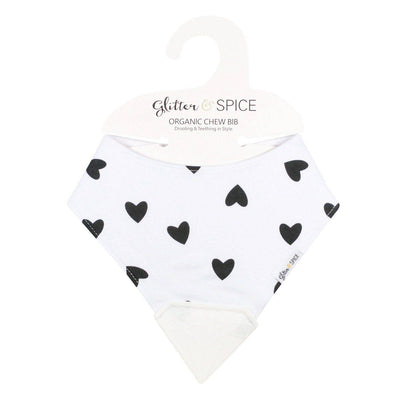 Organic Chew Bib - J'adore - Glitter & Spice