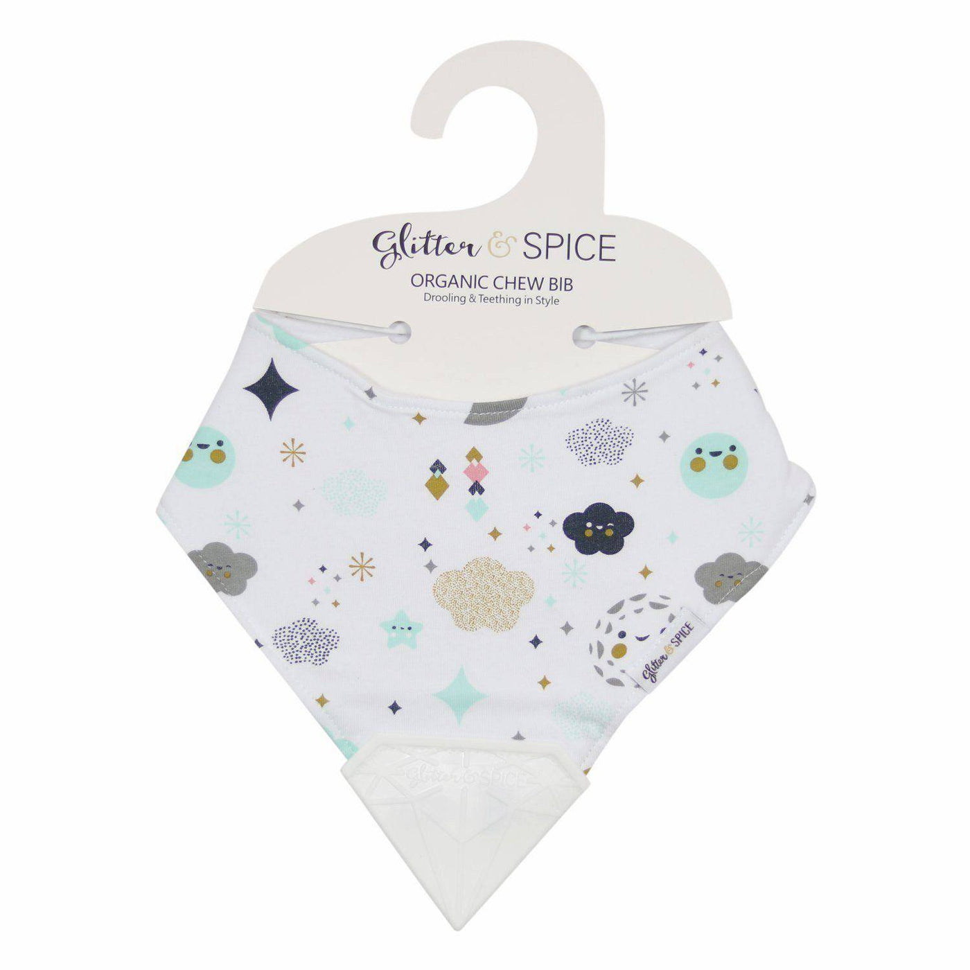 Organic Chew Bib - Lullaby - Glitter & Spice