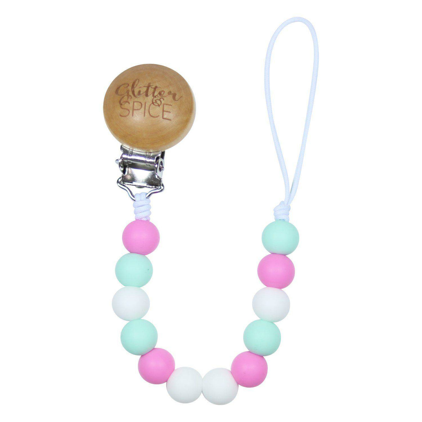 Silicone Pacifier Clip - Evie - Glitter & Spice