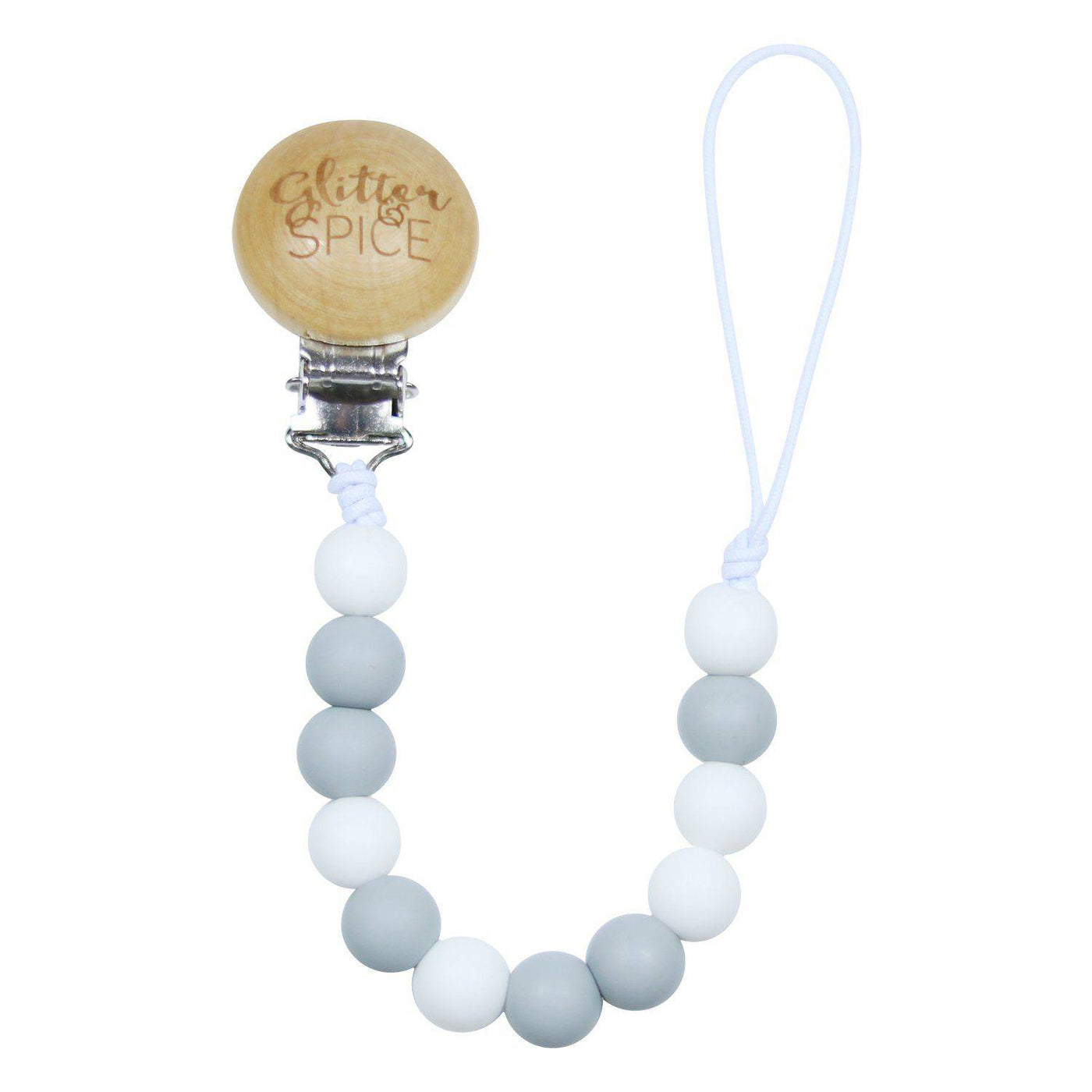 Silicone Pacifier Clip - Greyson - Glitter & Spice