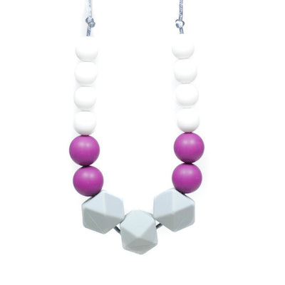 Silicone Teething Necklace - Orchid - Glitter & Spice