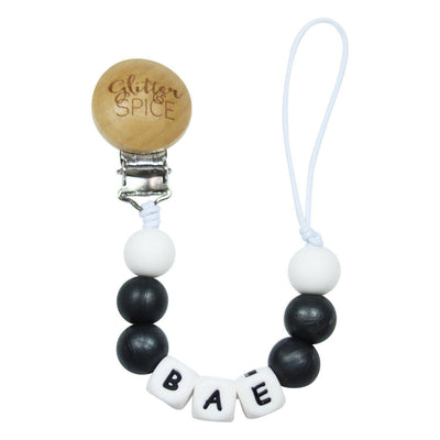 Statement Pacifier Clip - BAE - Glitter & Spice