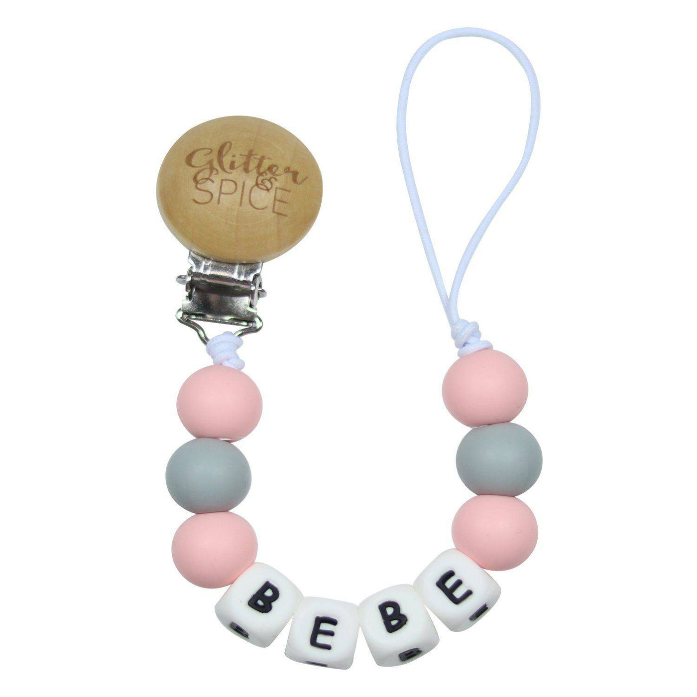 Statement Pacifier Clip - BEBE - Glitter & Spice